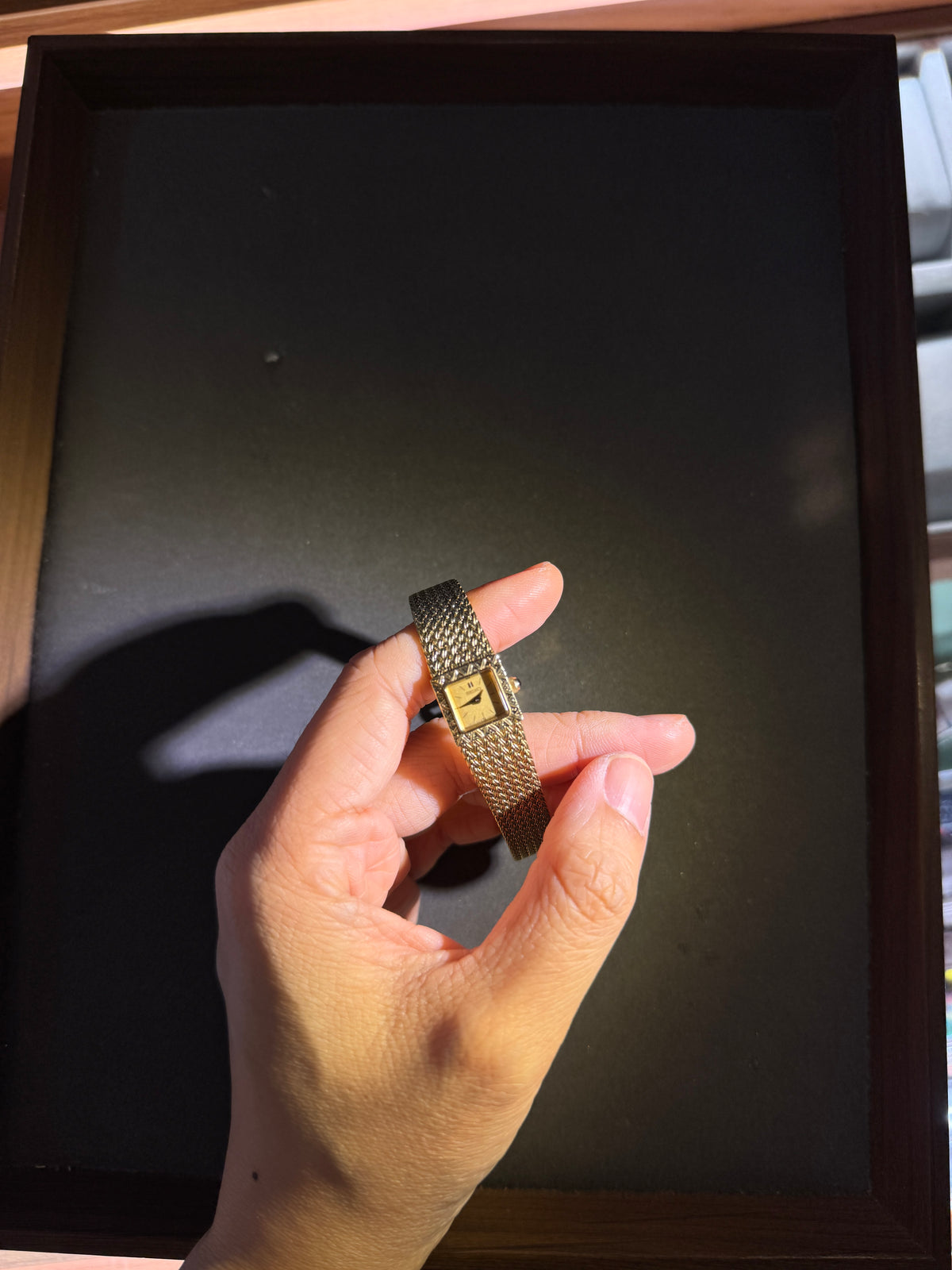 1984 Seiko little gold brick quartz watch 1e20-5000