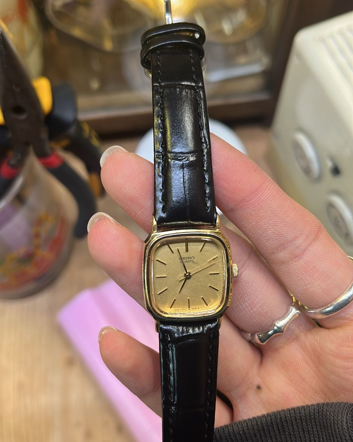 Seiko 1986 ladies tank quartz watch