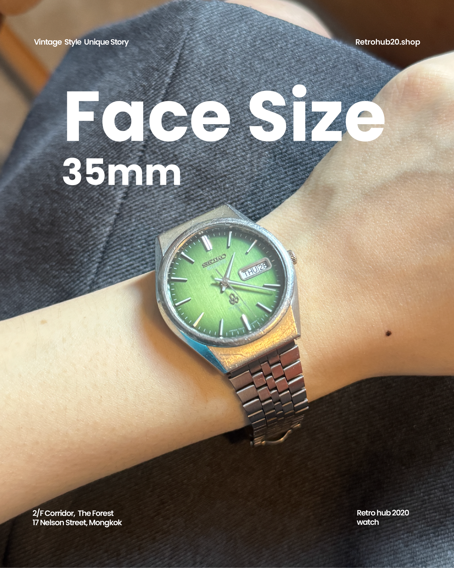 1977’s SEIKO Green dial Type ii earlier quartz Watch JDM