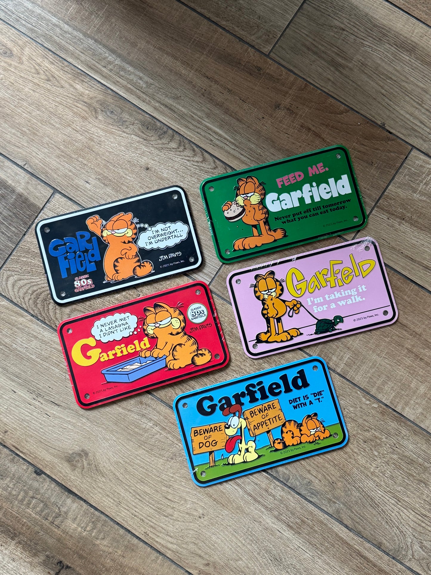 (細)加菲貓 美式復古鐵車牌 Steel License Plate