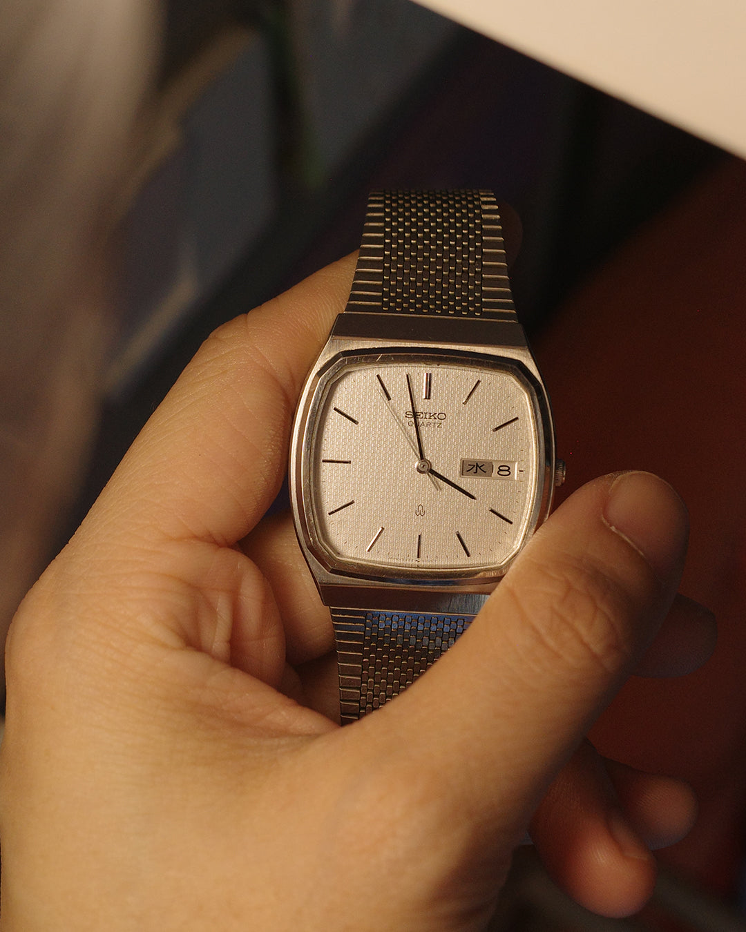 1982 Seiko jdm tv dial white quartz watch 5933-5040