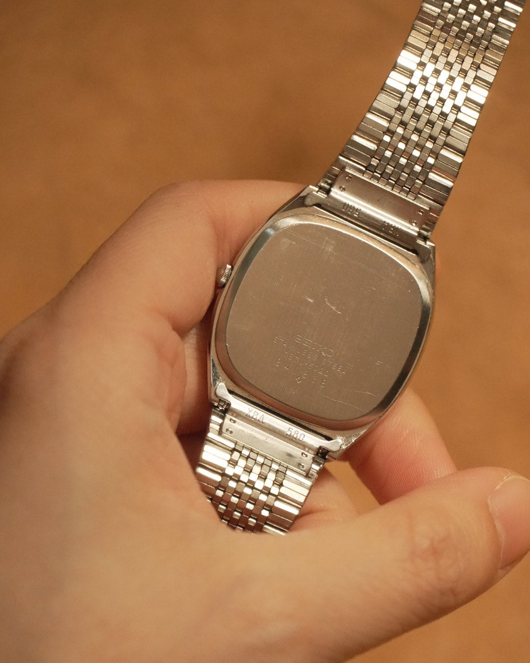 1978 Seiko white tv dial non date quartz watch 7830-5020