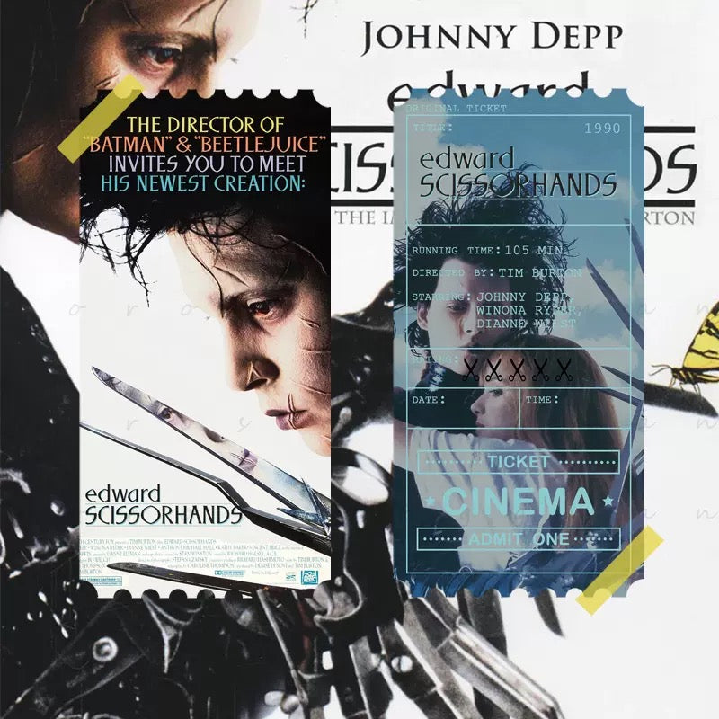 Original Collectible Movie Ticket - Edward Scissorhand