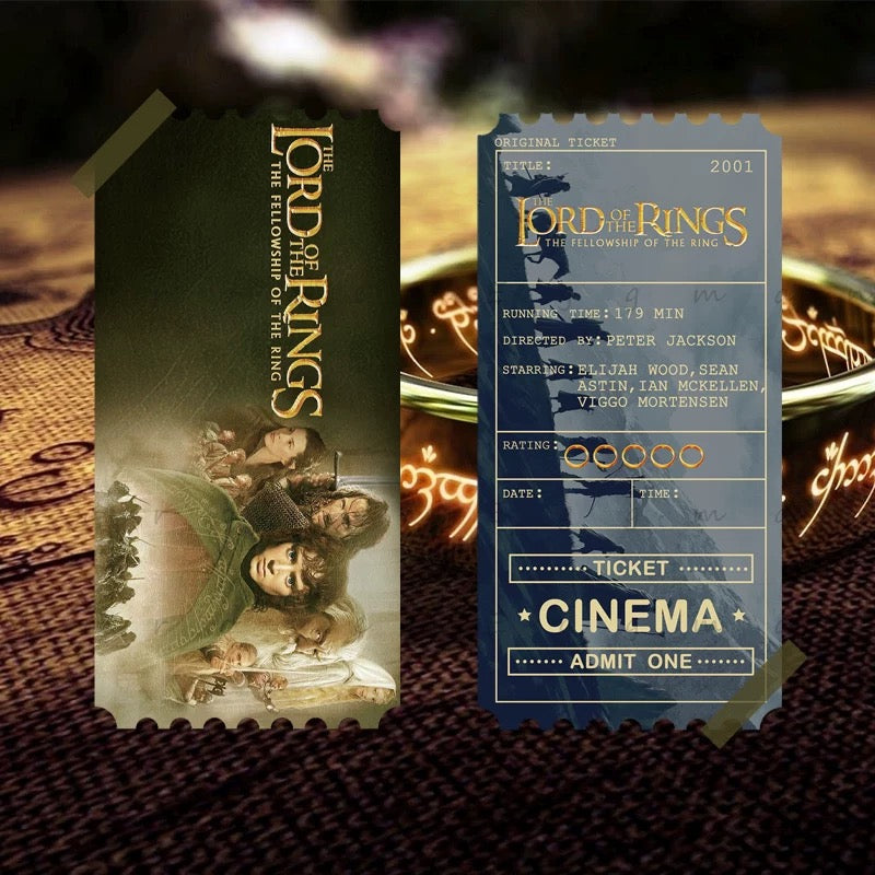 Original Collectible Movie Ticket - lord of the rings 1