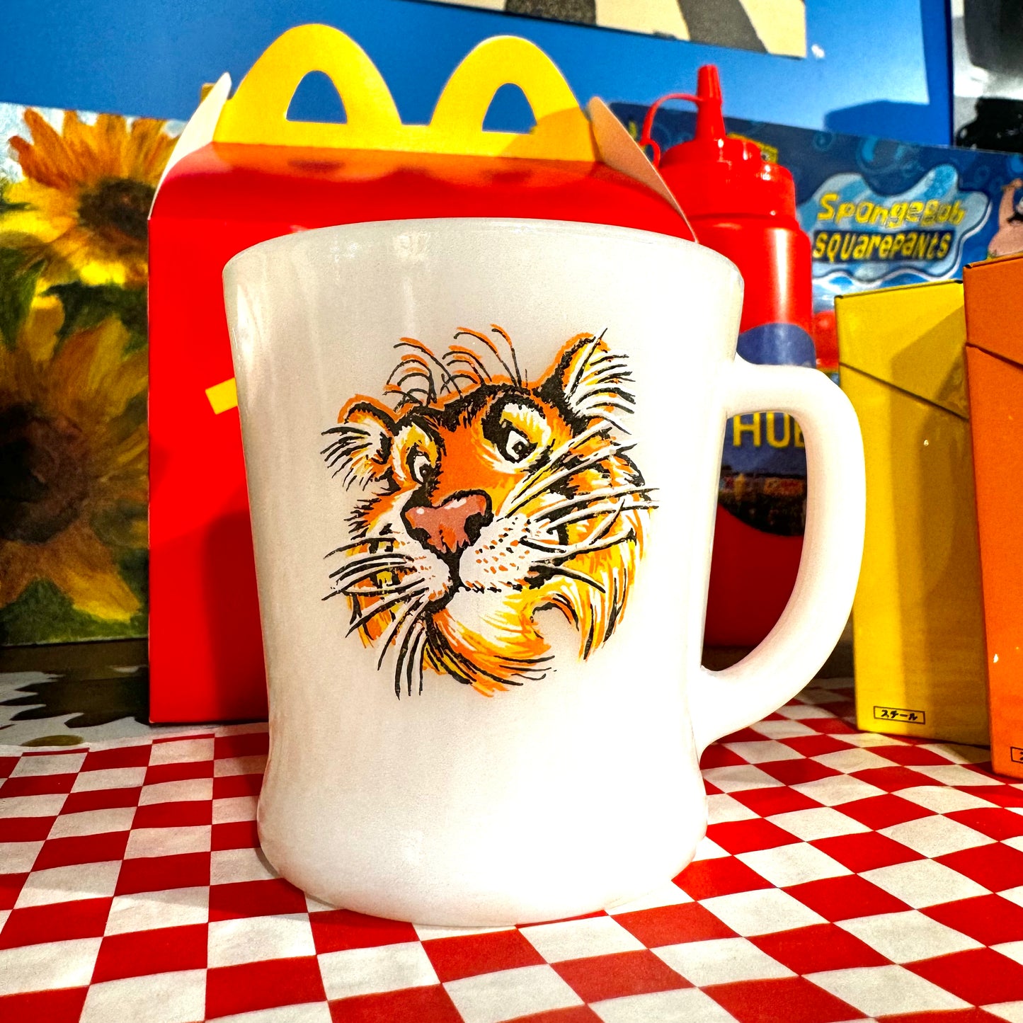 Fire King - 1950s Tiger Mugs Esso Exxon