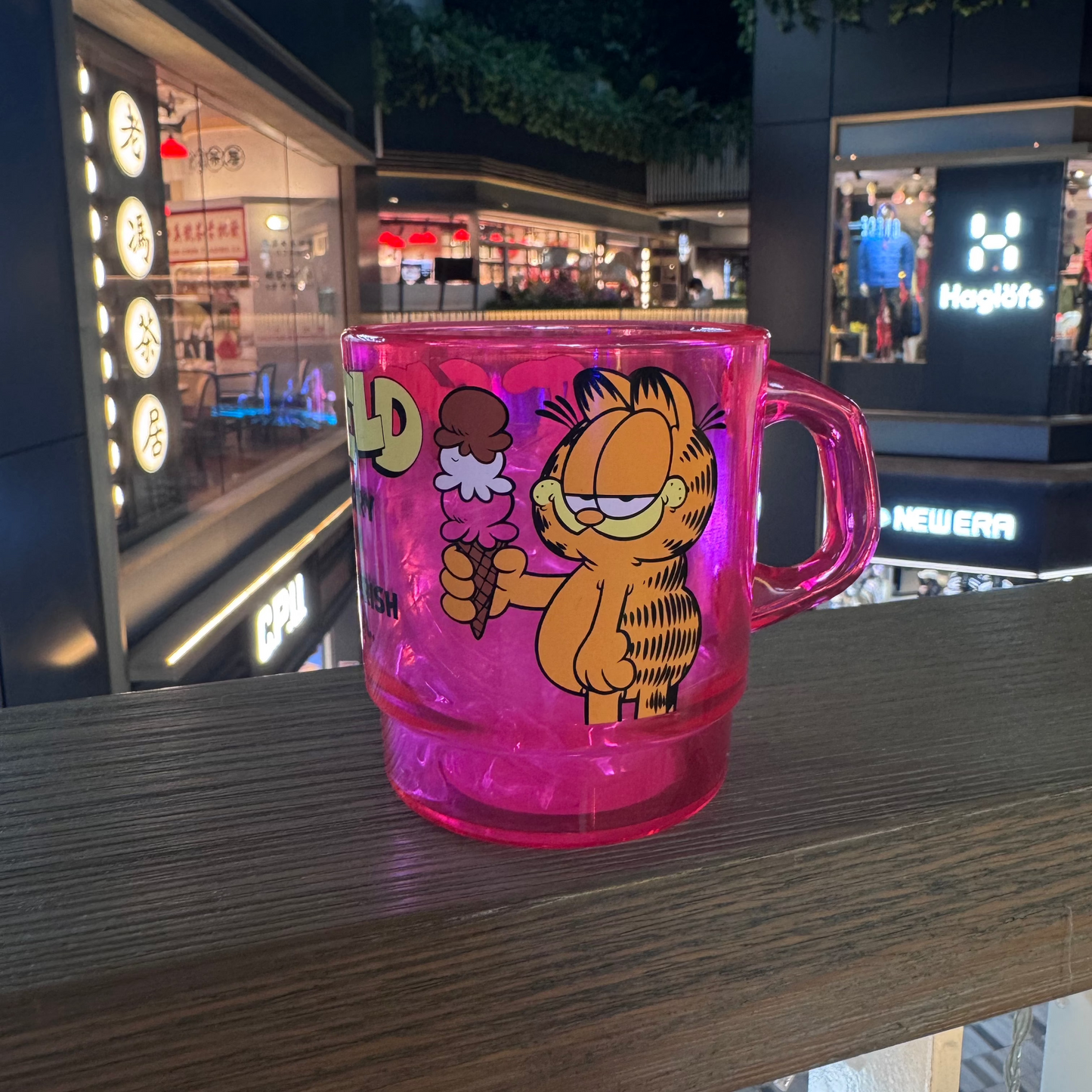 平替 Fire king 復古廣告 加菲貓 廣告牛奶杯 Stacking Mug