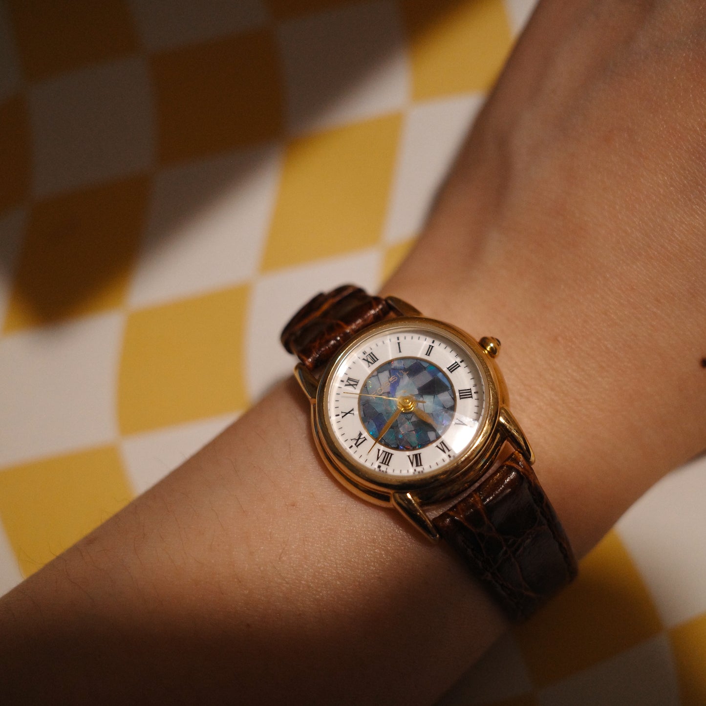 中古 Fossil Turquoise Prism 松石閃閃石英 手錶
