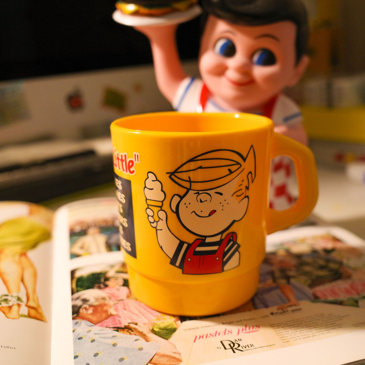 平替 Fire king |復古廣告 Dairy Queen 廣告牛奶杯 Stacking Mug