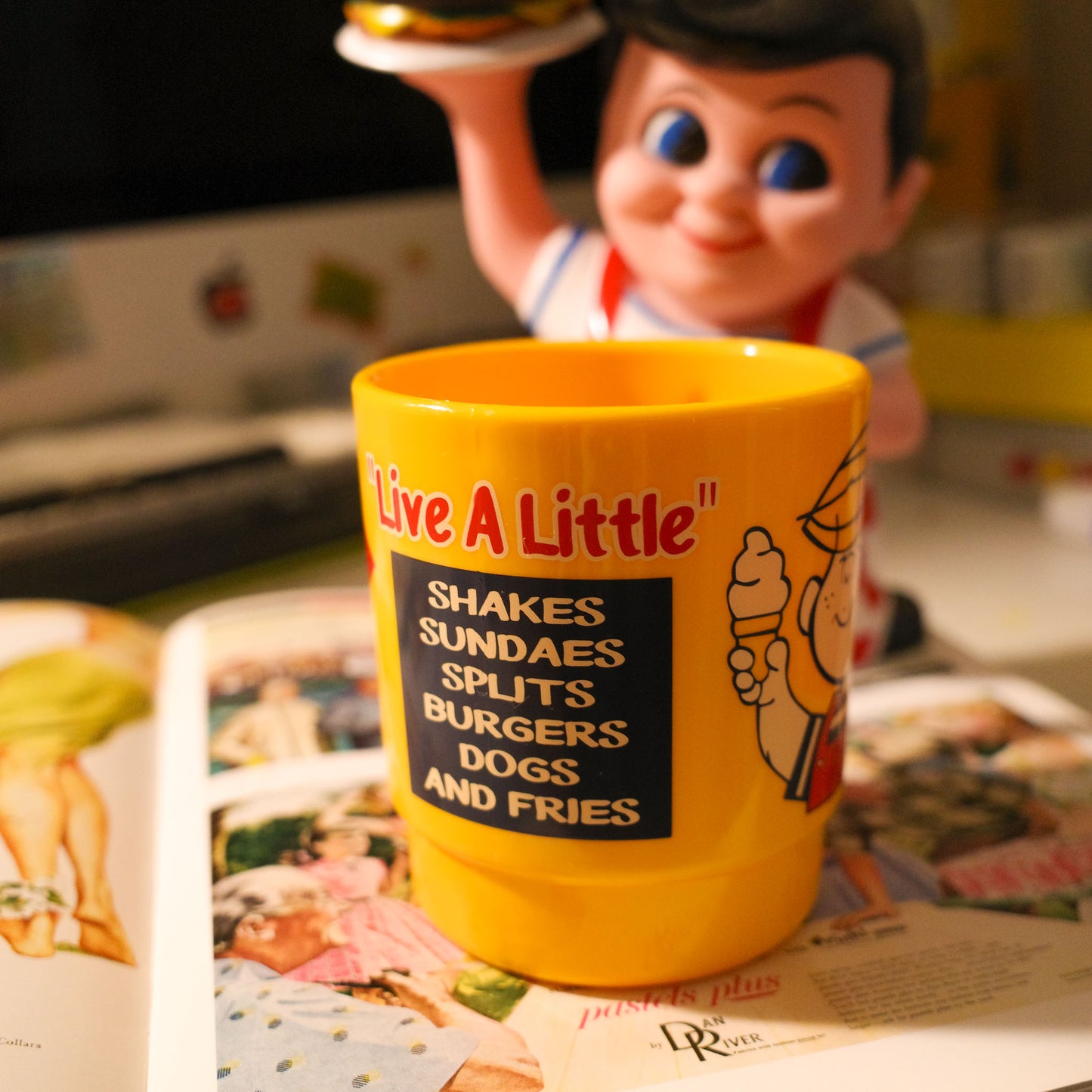 平替 Fire king |復古廣告 Dairy Queen 廣告牛奶杯 Stacking Mug