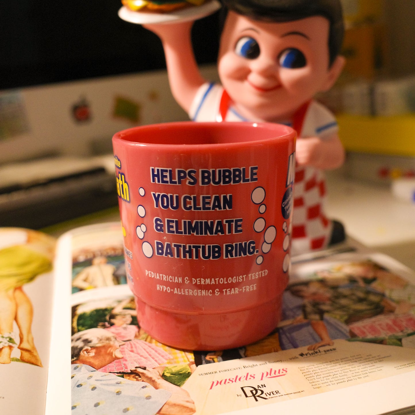 平替 Fire king|復古廣告 MR bubble 廣告牛奶杯 Stacking Mug