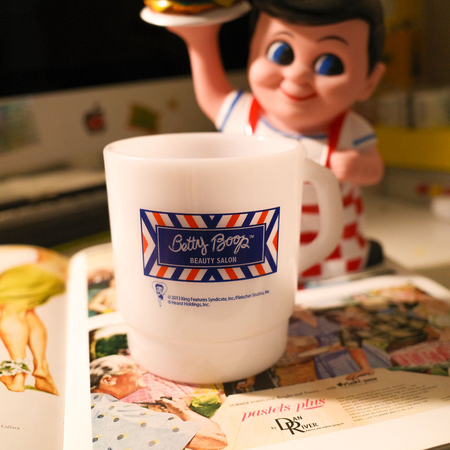 平替 Fire king|復古廣告 Betty 廣告牛奶杯 Stacking Mug