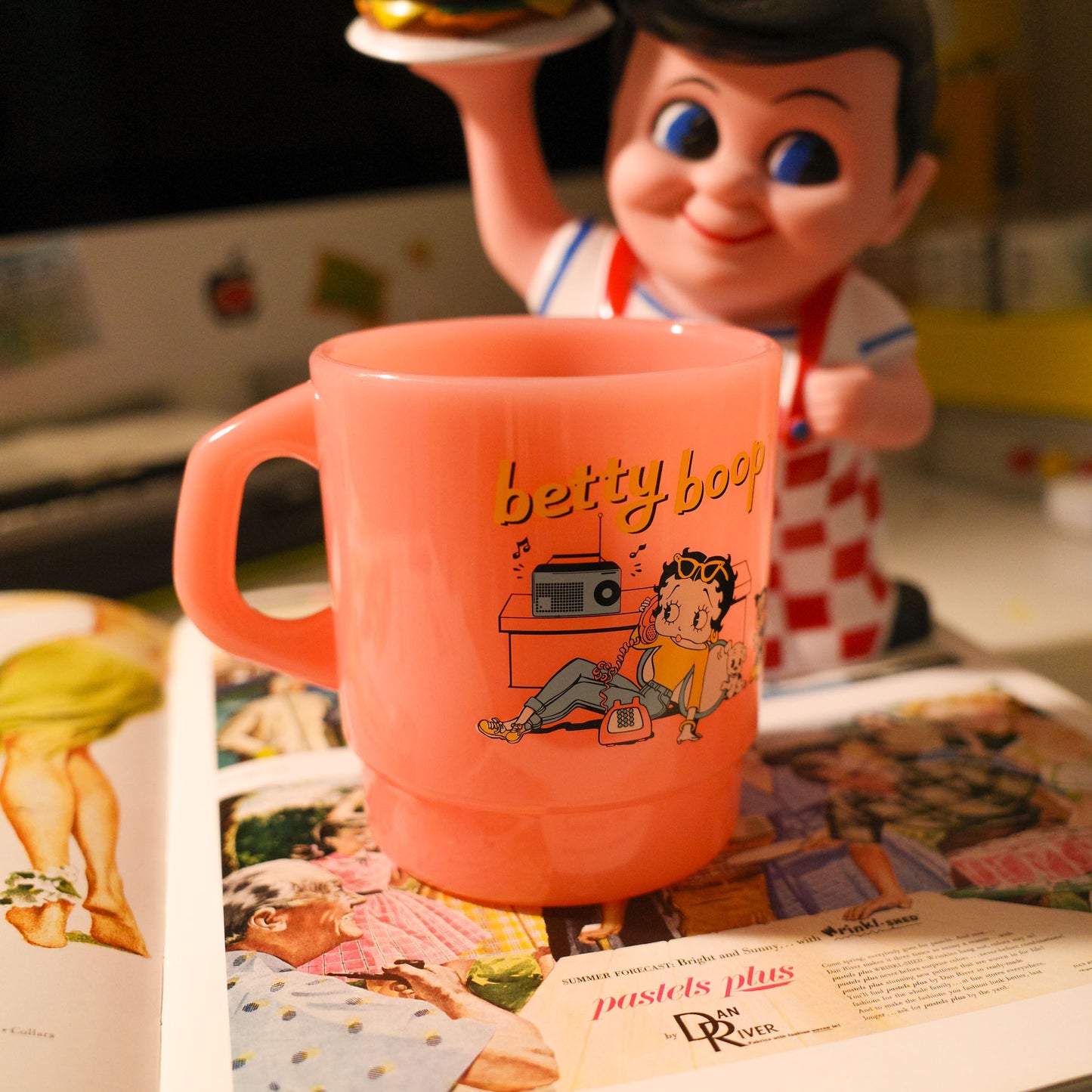 平替 Fire king|復古廣告 Betty 廣告牛奶杯 Stacking Mug