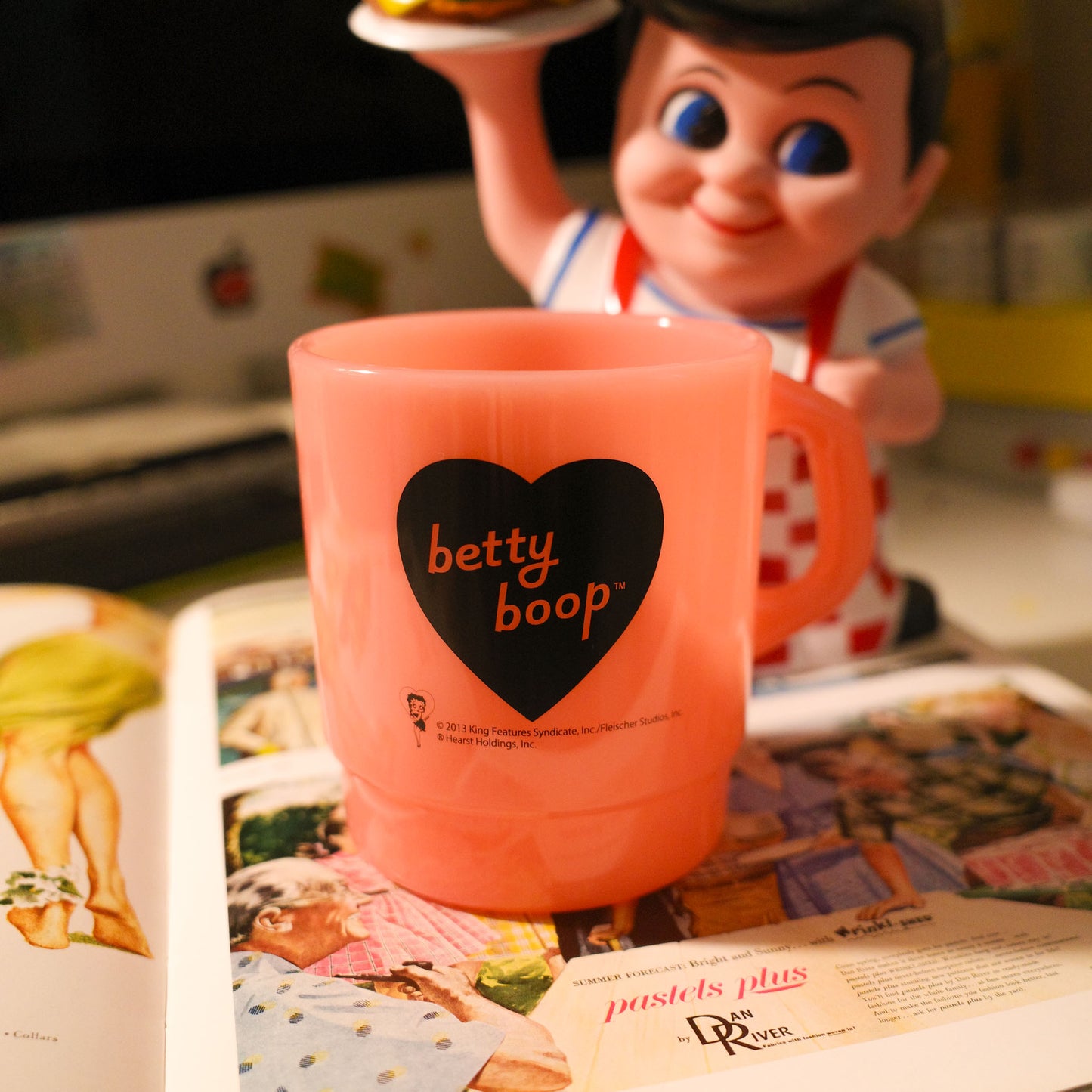 平替 Fire king|復古廣告 Betty 廣告牛奶杯 Stacking Mug
