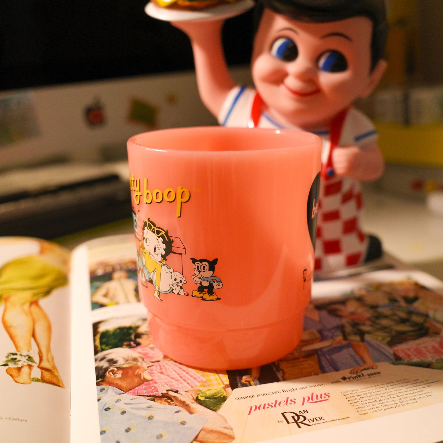 平替 Fire king|復古廣告 Betty 廣告牛奶杯 Stacking Mug