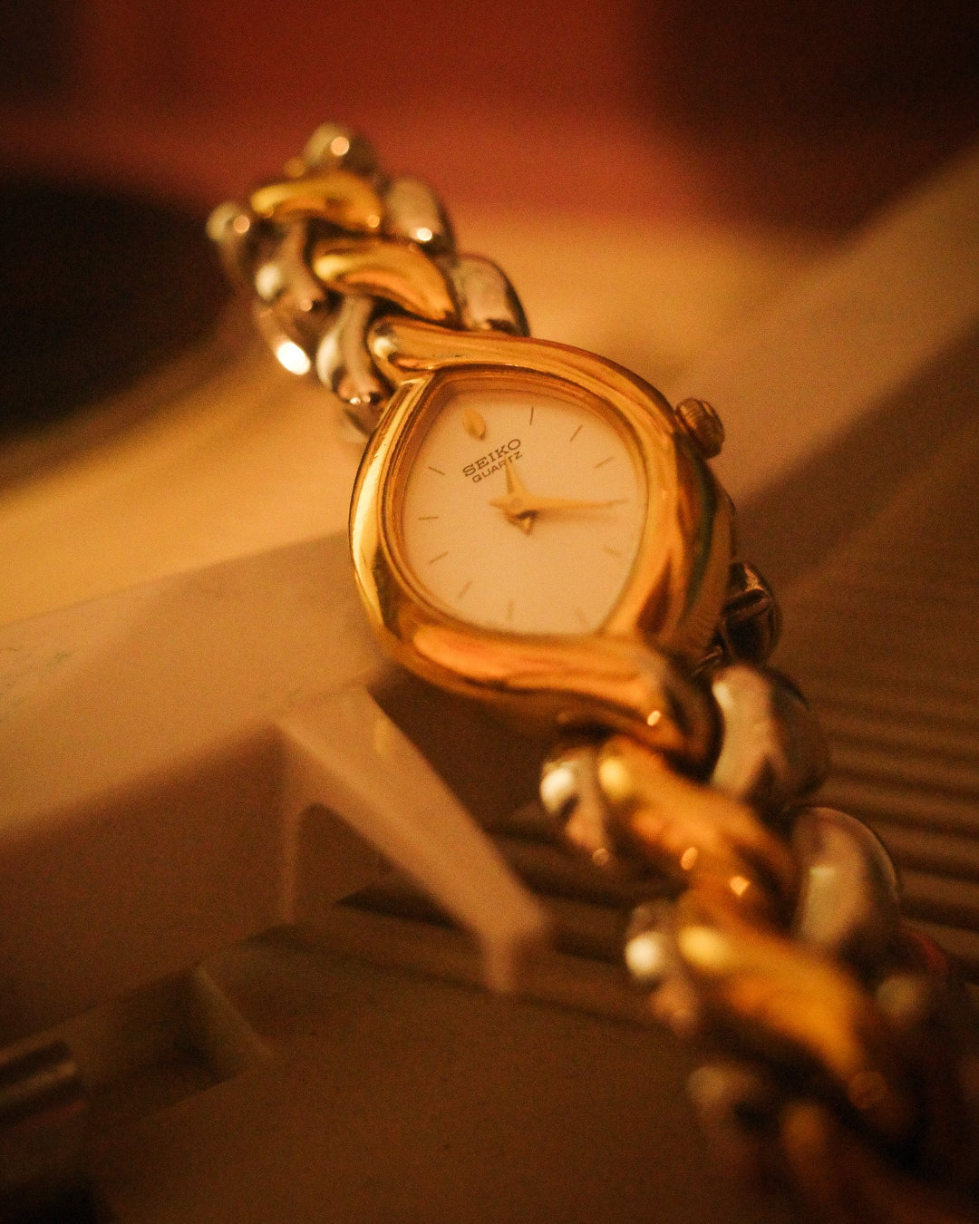 Seiko 金銀織帶款 首飾腕錶