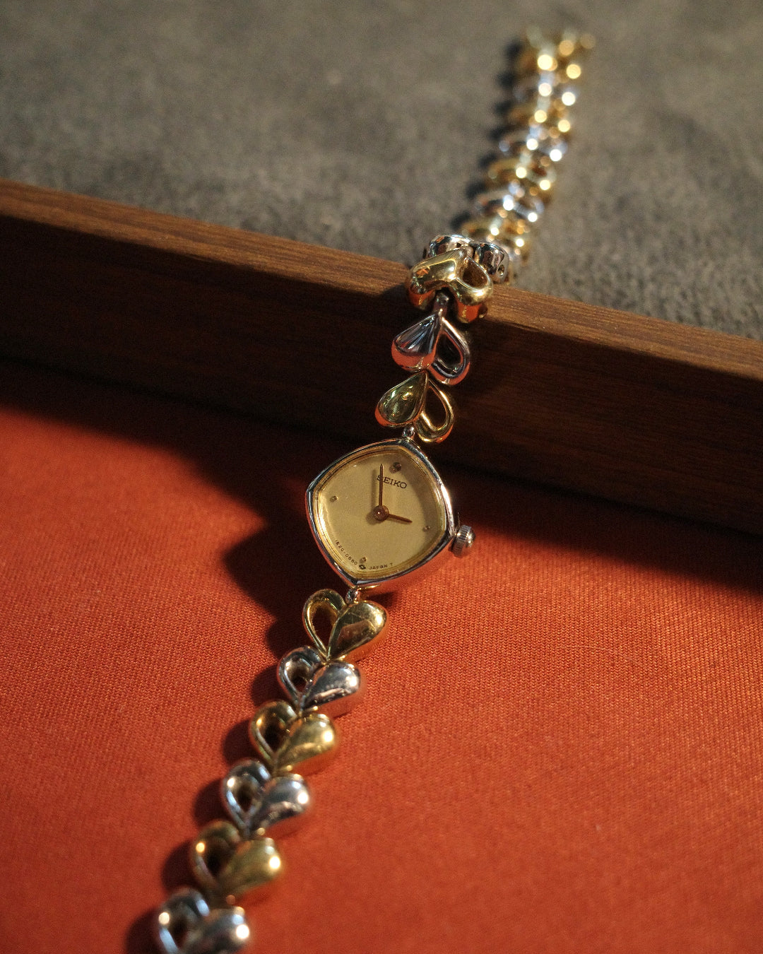 Seiko TwoTone Rhombus with Heart Quartz Watch