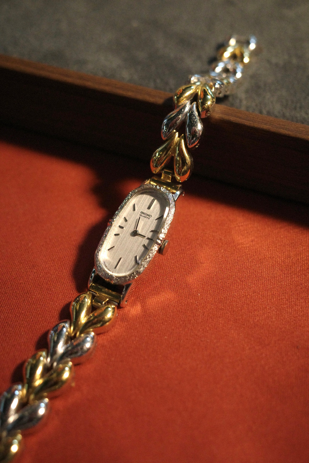 Seiko TwoTone Rectangular Quartz Watch