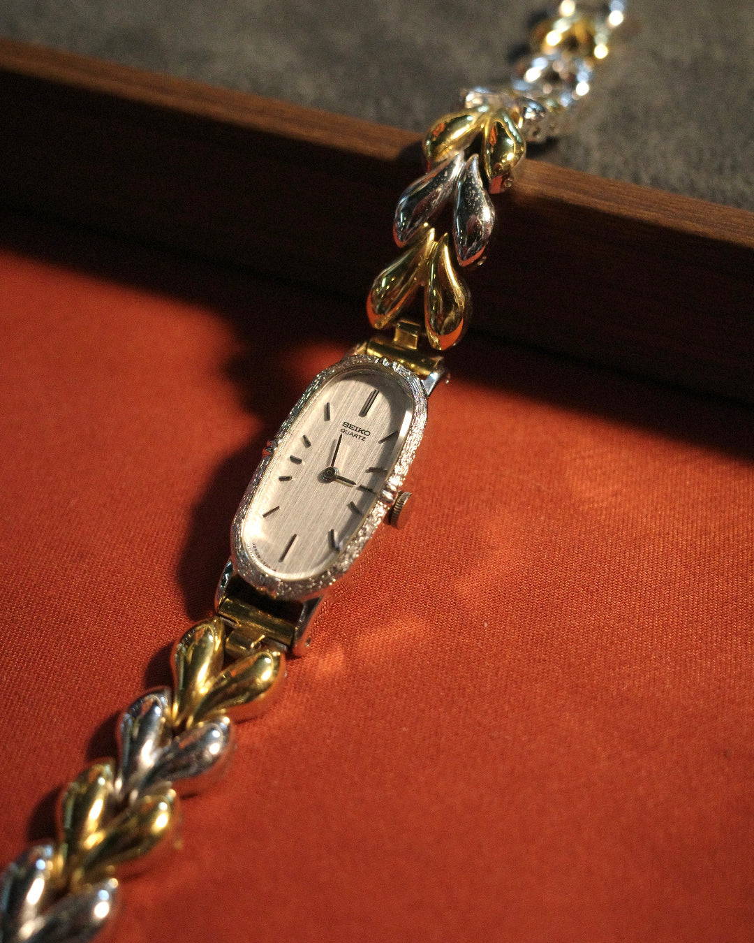 Seiko TwoTone Rectangular Quartz Watch
