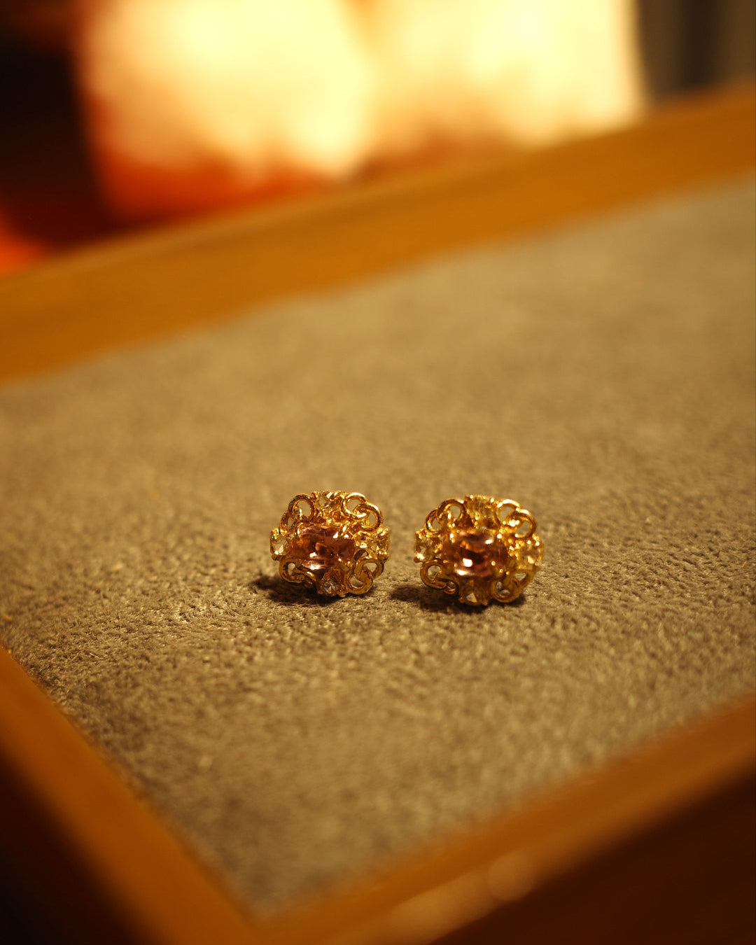 AVON Lavender Rhinestone Earring