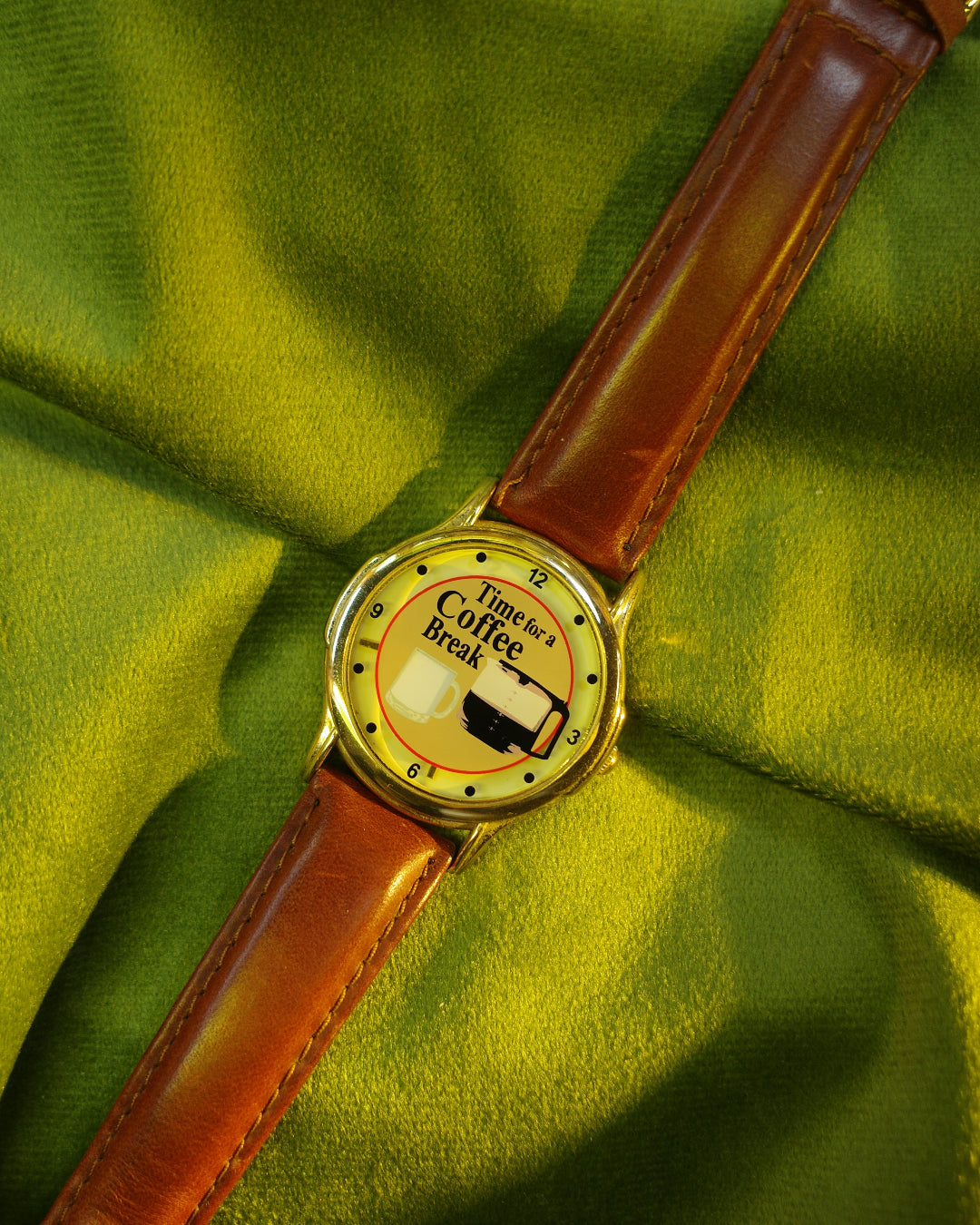 Vintage Time to have a coffee animated watch