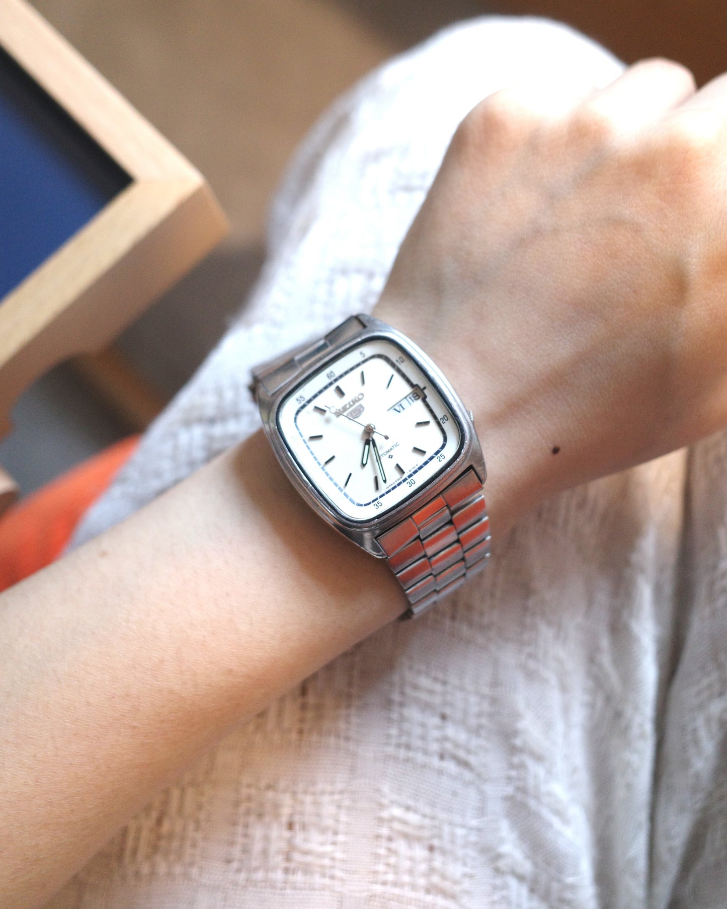 【JDM】Seiko 5 Square white "TV" Automatic Watch 1970