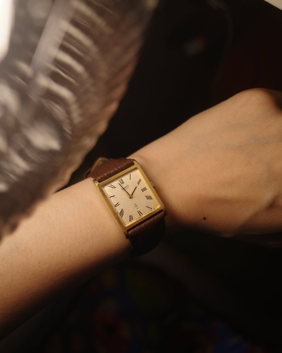 1988 Seiko roman number tank man quartz watch 2620-5000