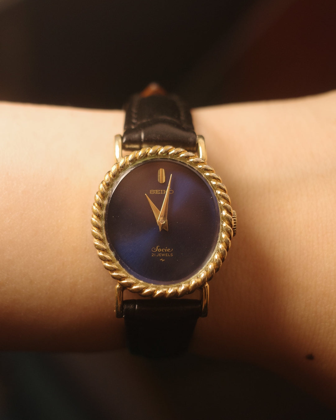 1976 Seiko Socie Royal Blue winding watch 11-8410 21 jewels