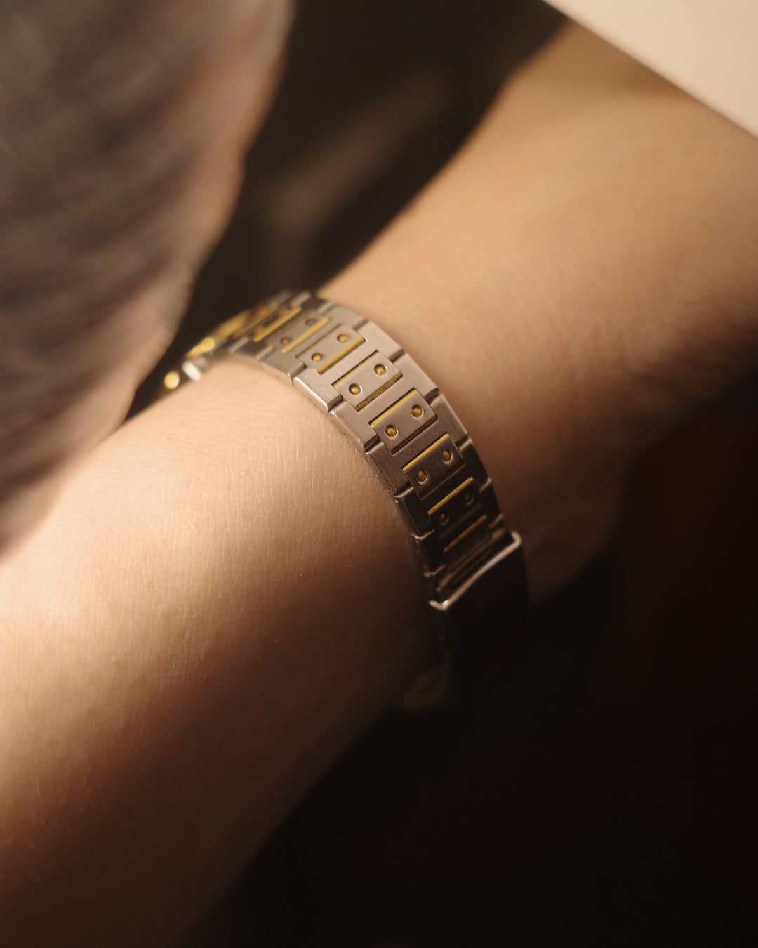 1984 Seiko two-tone Octagon Cartier like quartz watch 1221-0040