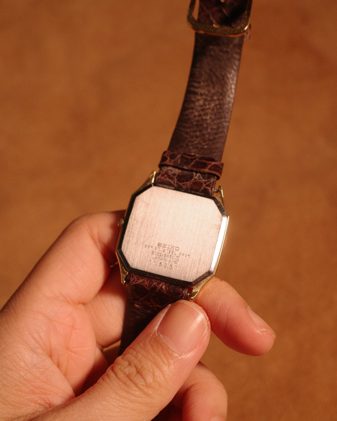 1981 Seiko octagon gold tone quartz watch 6030-5450