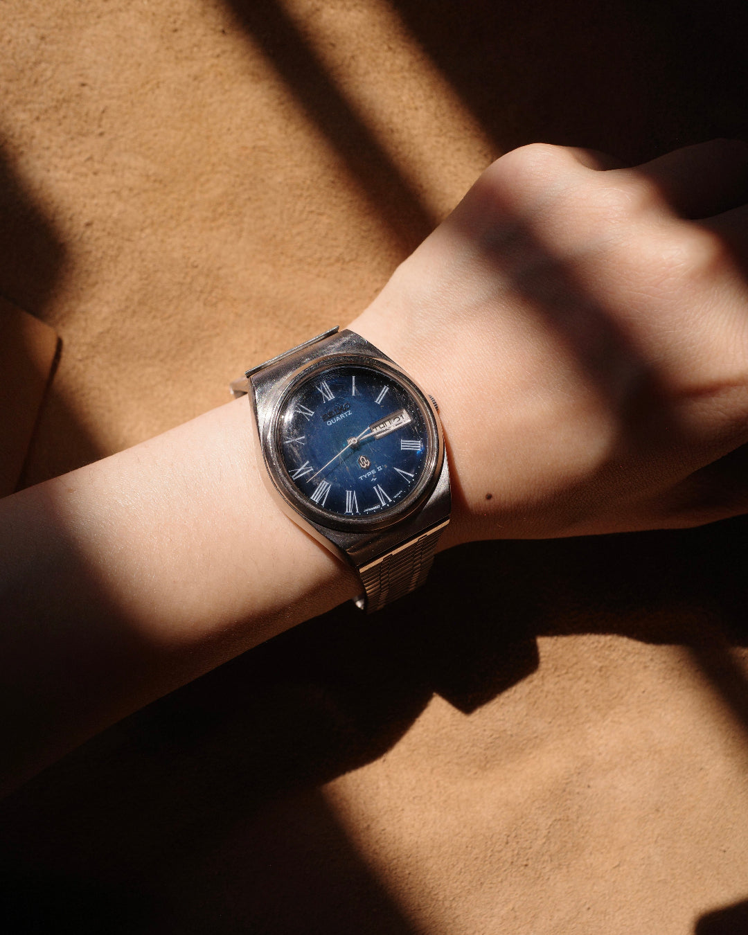 1976 Seiko type ii blue dial quartz watch 4623-8030