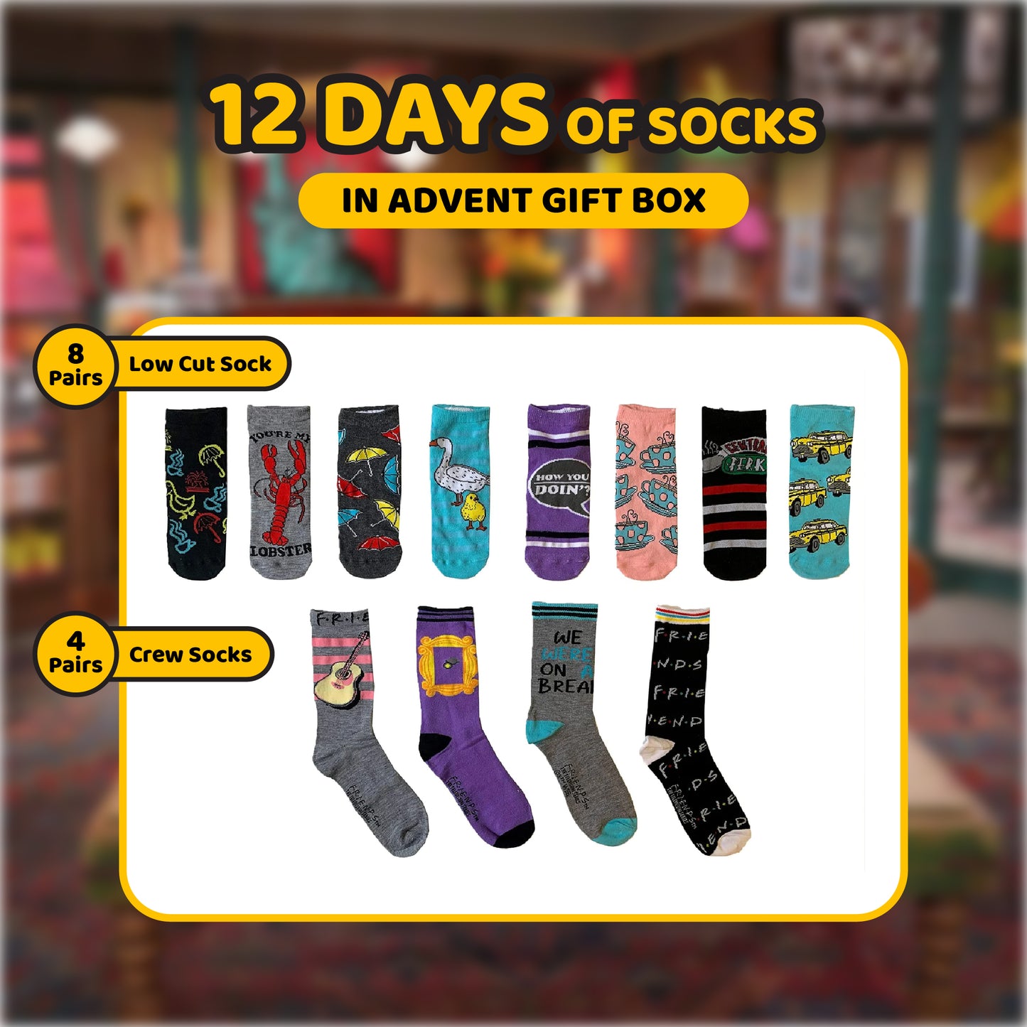 Set A - 12 days of sock IN ADVENT GIFT BOX