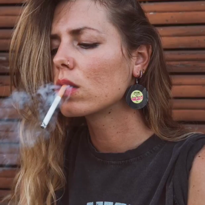 Nirvana 重製黑膠耳環鎖匙扣