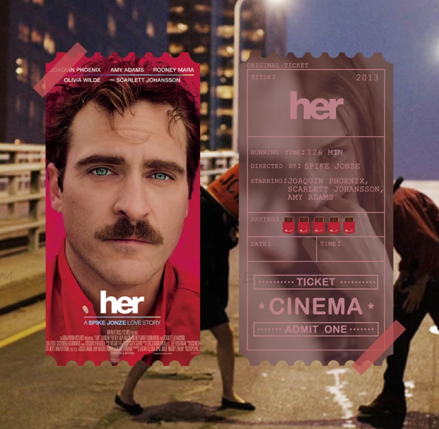 Original Collectible Movie Ticket - Her