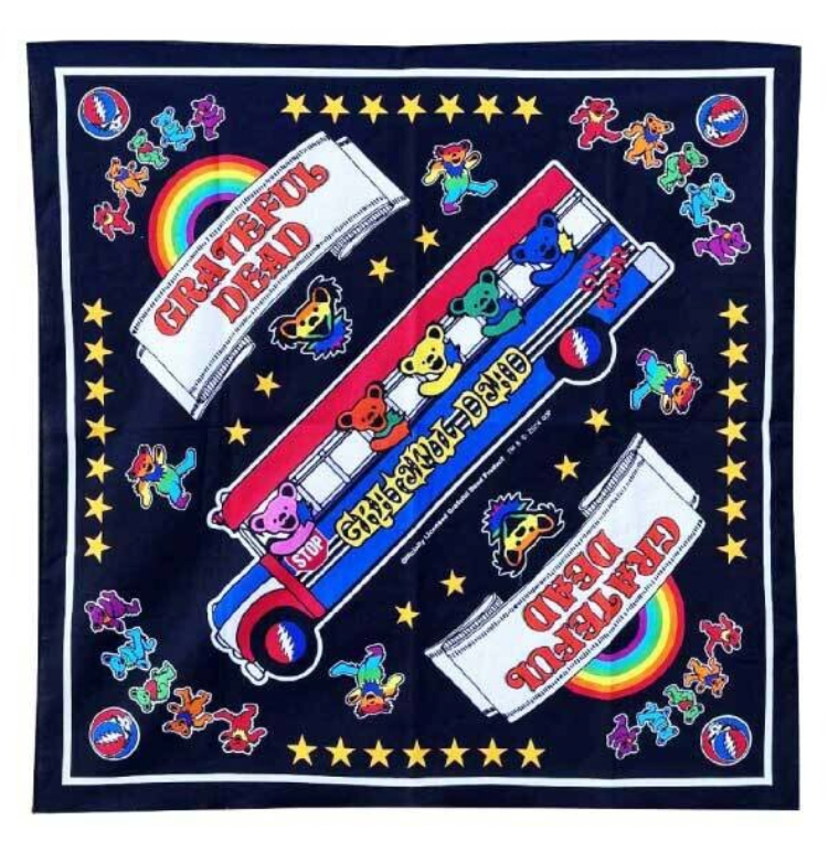 日本直送 高級綿質 GRATEFUL DEAD 頭巾領巾 BANDANA