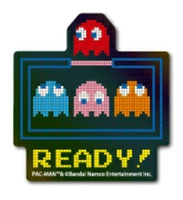 Pac man 閃閃雷射貼紙