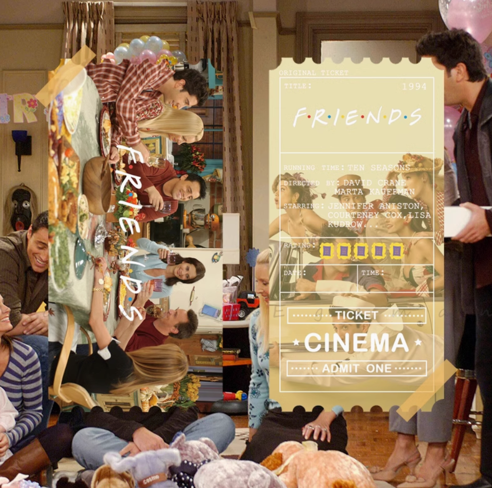 Friends ticket post card