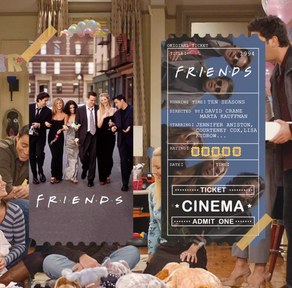 Friends ticket post card