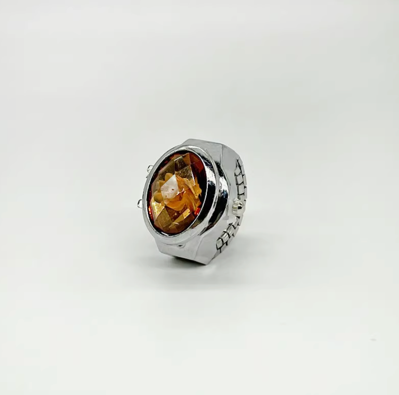 Retro Ring watch- GEM STONE
