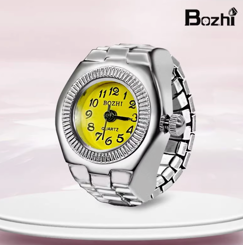 Retro Ring watch- sliver small circle