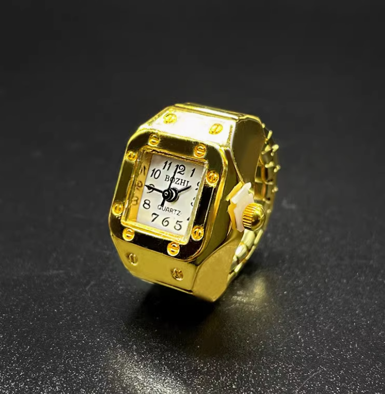 Retro Ring watch- Small square
