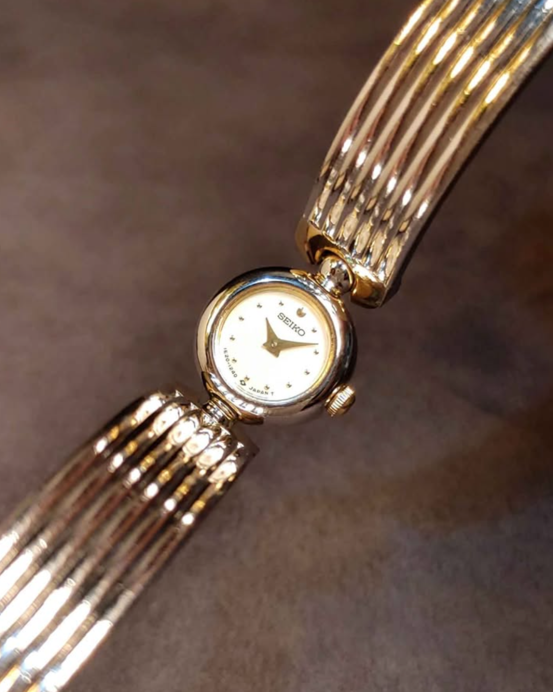 Vintage Seiko 1e20-0380 gold plate watch