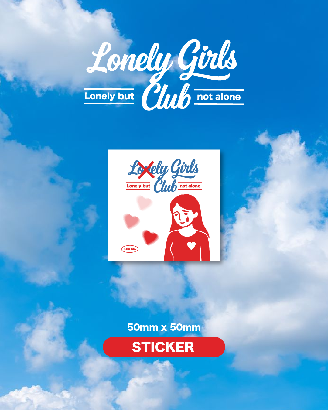 【Pre-order】Single sticker - Lonely girls club