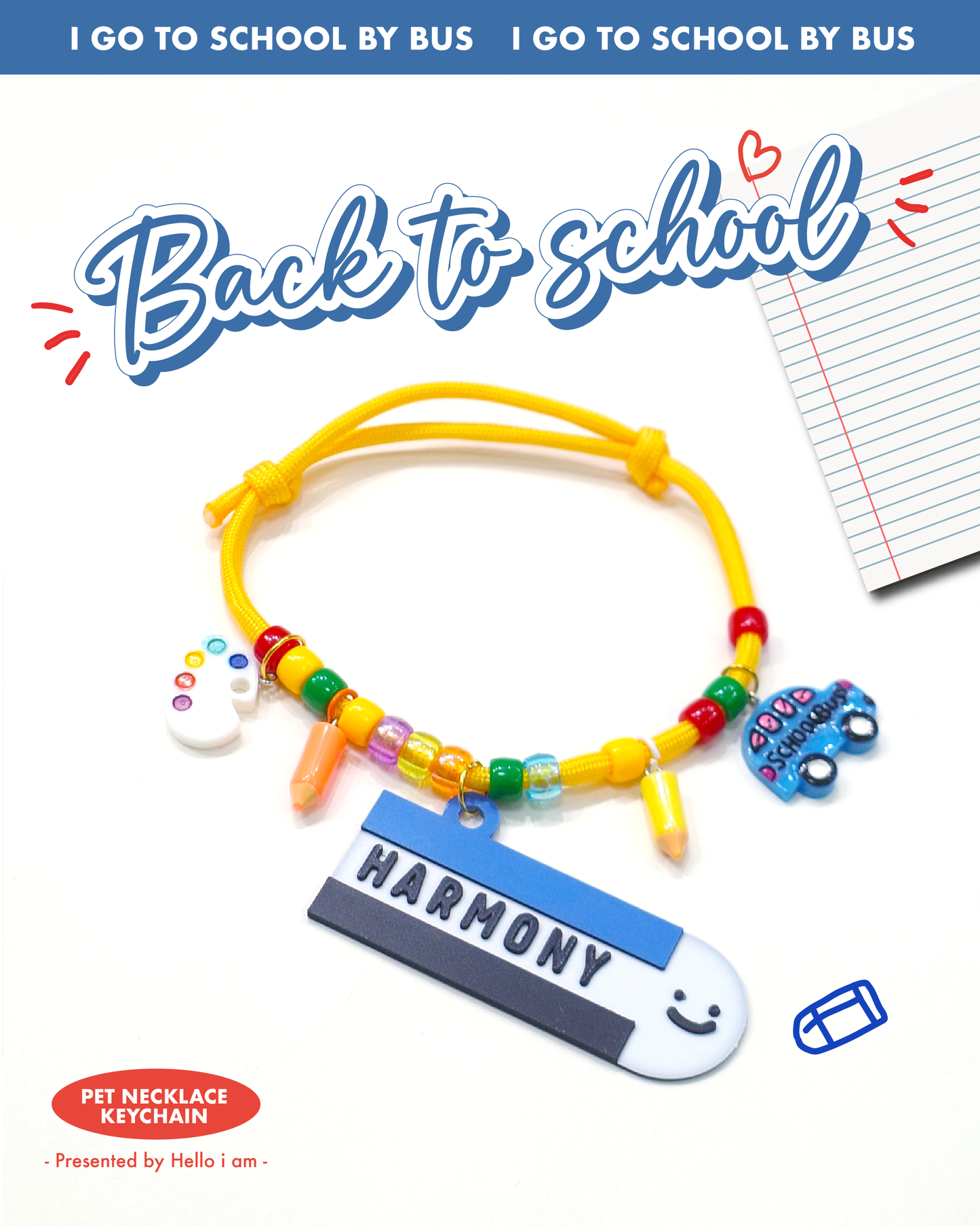 Customized Pet Necklace -Stationary Collection