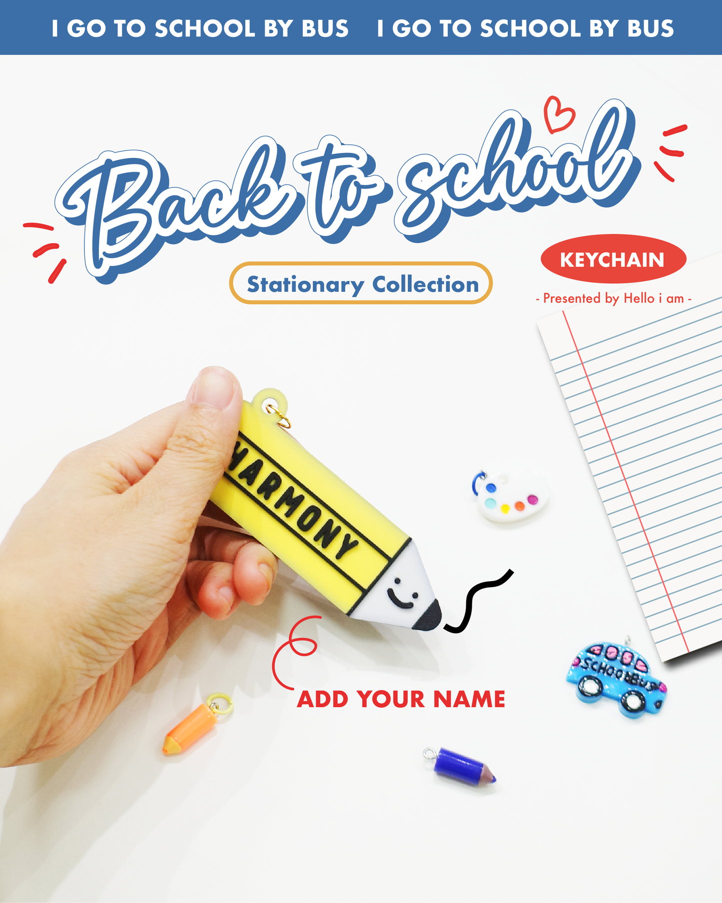 Customized Keychain✨ - Stationary Collection