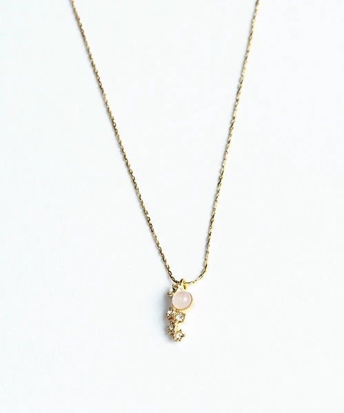Necklace [MUK Design -  Stars in the sky] Gold Tone Dreamy Stone