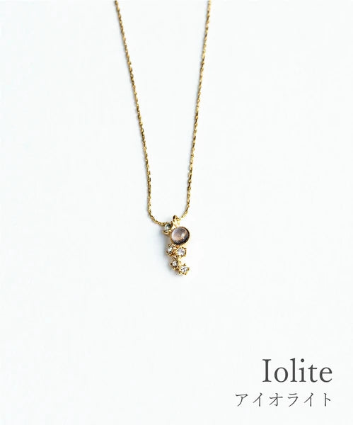 Necklace [MUK Design -  Stars in the sky] Gold Tone Dreamy Stone