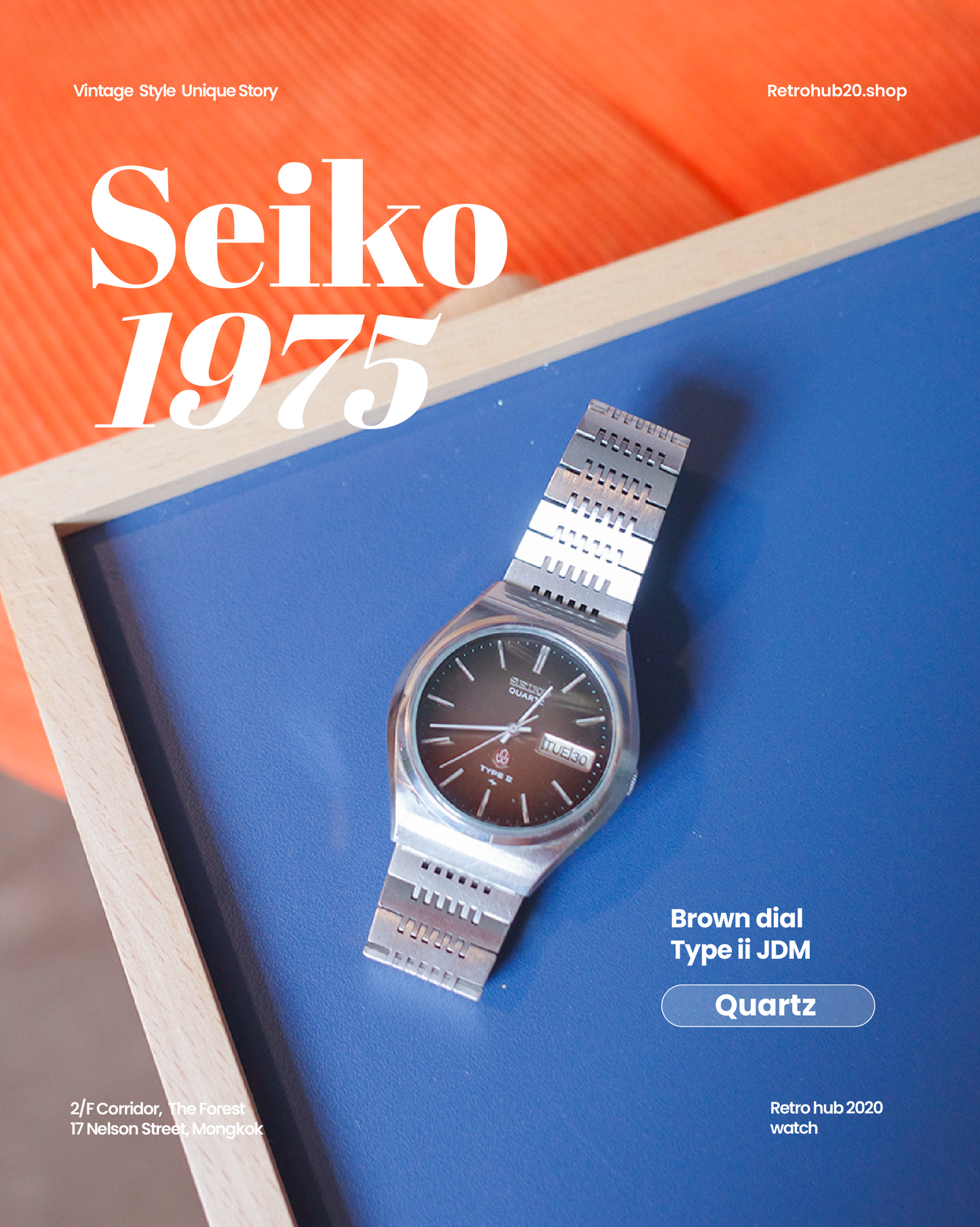 ￼【JDM】1975’s SEIKO Brown dial Type ii earlier quartz Watch