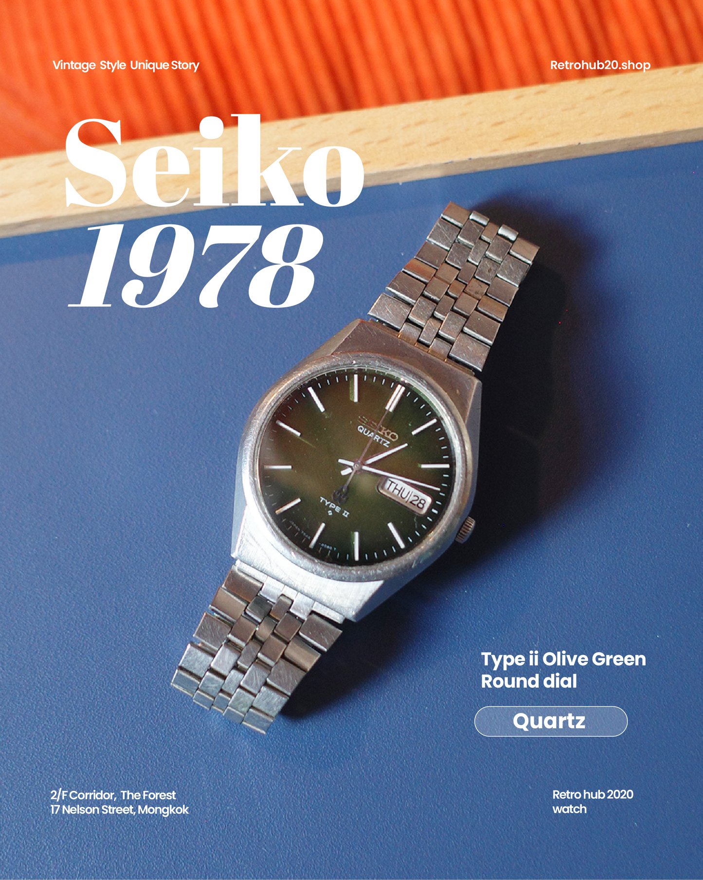 1977’s SEIKO Green dial Type ii earlier quartz Watch JDM