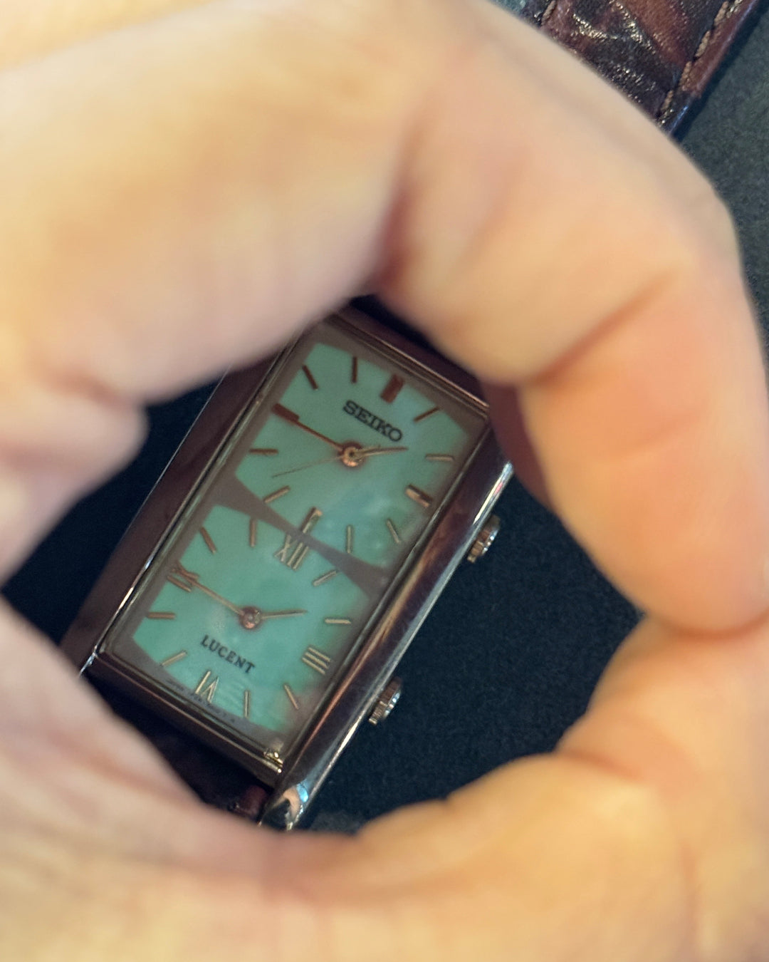 1995 Seiko lucent double dial quartz watch 1f2w-5A00