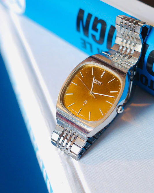 Seiko sunset yellow TV dial Quartz Watch